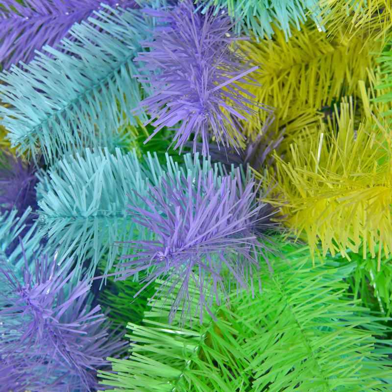 Brad artificial multicolor, 1260 ramuri, inaltime 180 cm, suport metalic inclus MultiMark GlobalProd