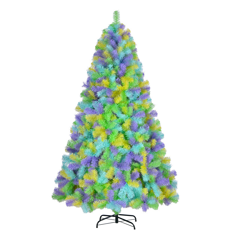 Brad artificial multicolor, 1260 ramuri, inaltime 180 cm, suport metalic inclus MultiMark GlobalProd