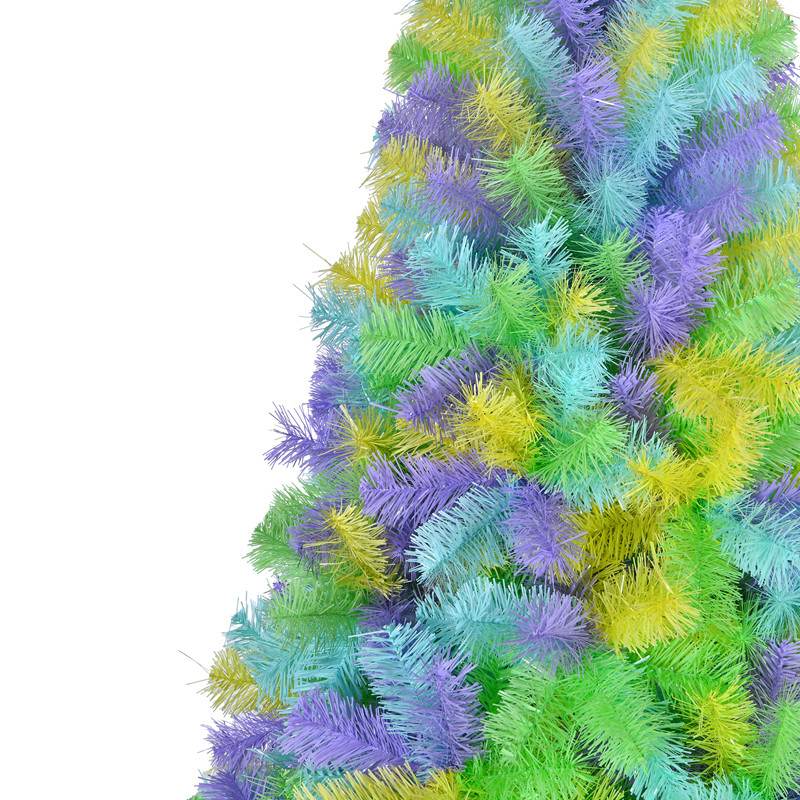 Brad artificial multicolor, 1260 ramuri, inaltime 180 cm, suport metalic inclus MultiMark GlobalProd