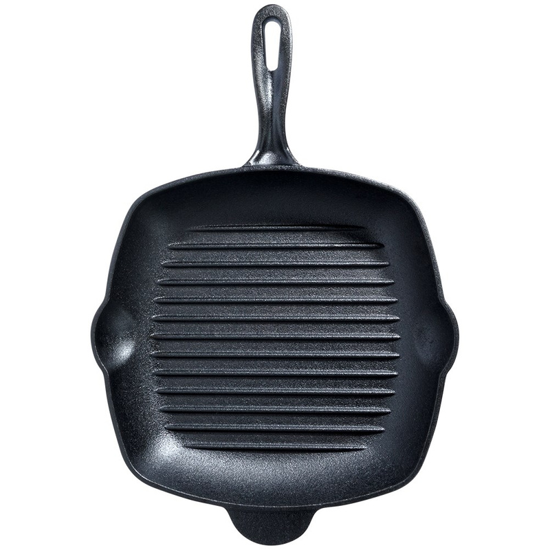 Tigaia grill pătrată din fontă CAST LINE 28×28 cm Handy KitchenServ