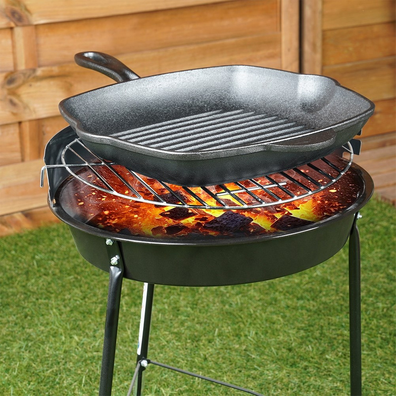 Tigaia grill pătrată din fontă CAST LINE 28×28 cm Handy KitchenServ