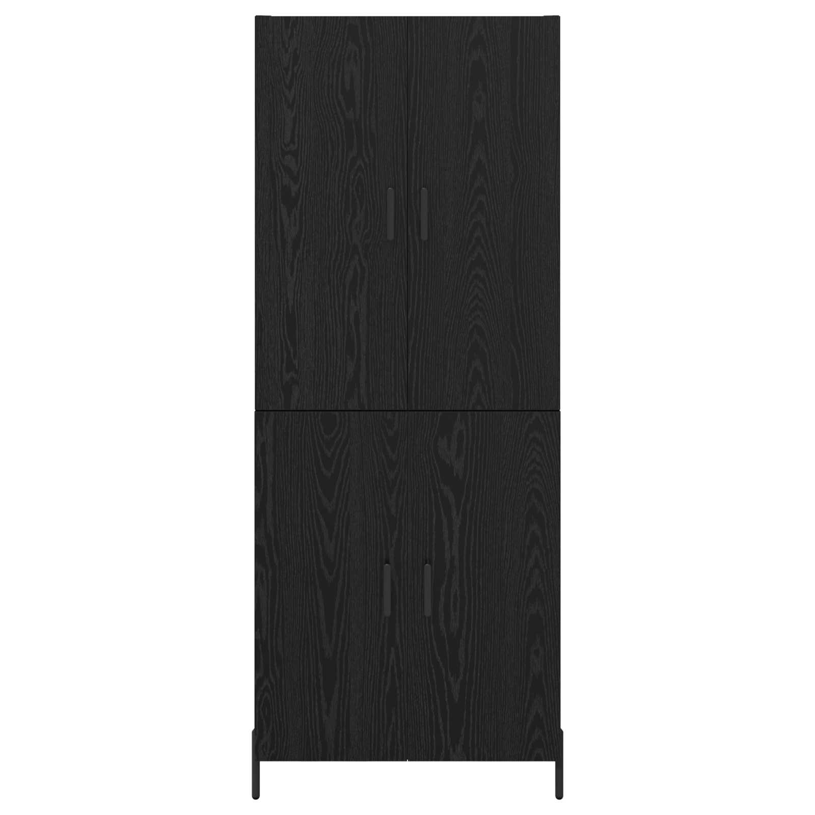 Bufet Pe perete Stejar Negru 69,5 x 34 x 180 cm Lemn compozit GartenMobel Dekor