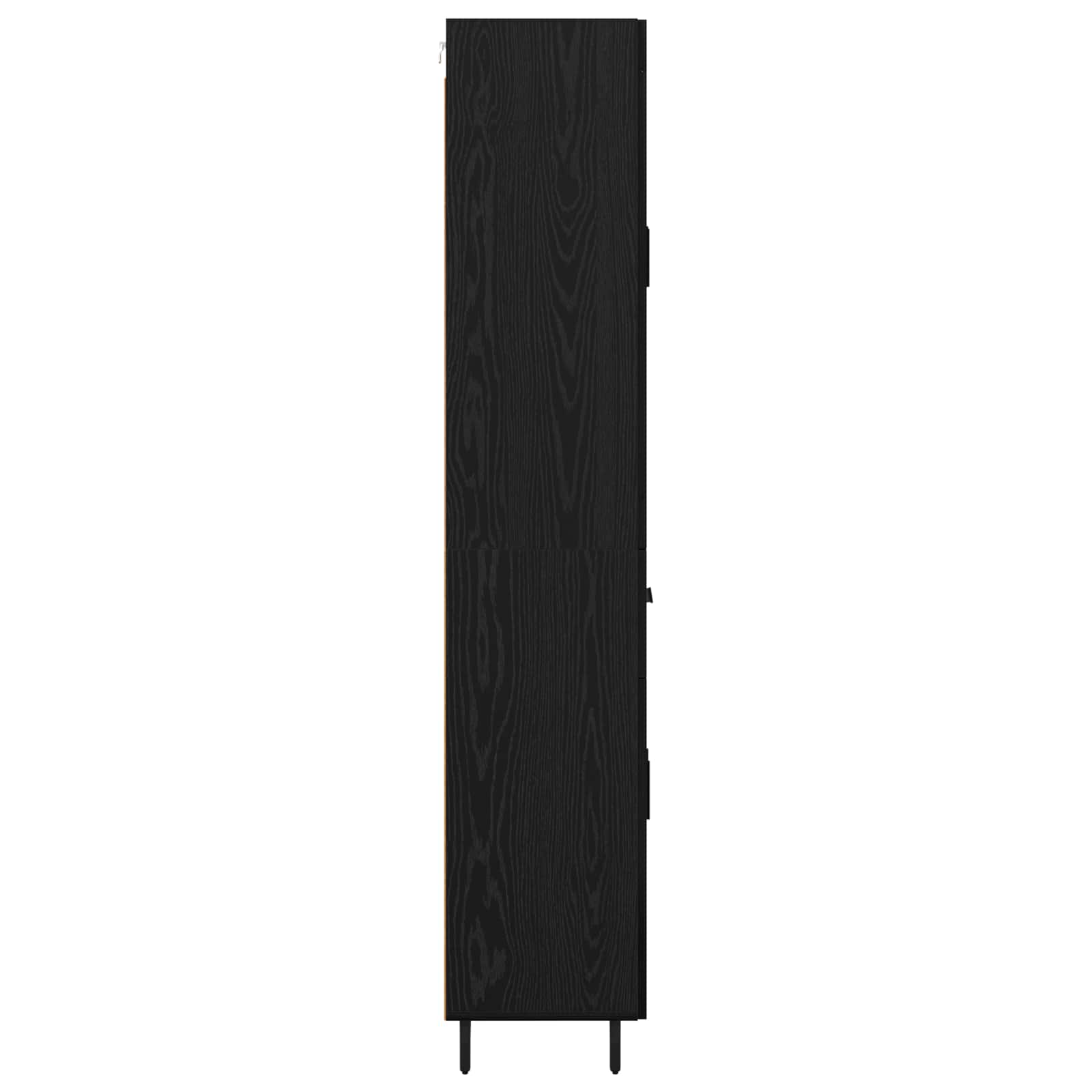 Bufet Pe perete Stejar Negru 69,5 x 34 x 180 cm Lemn compozit GartenMobel Dekor