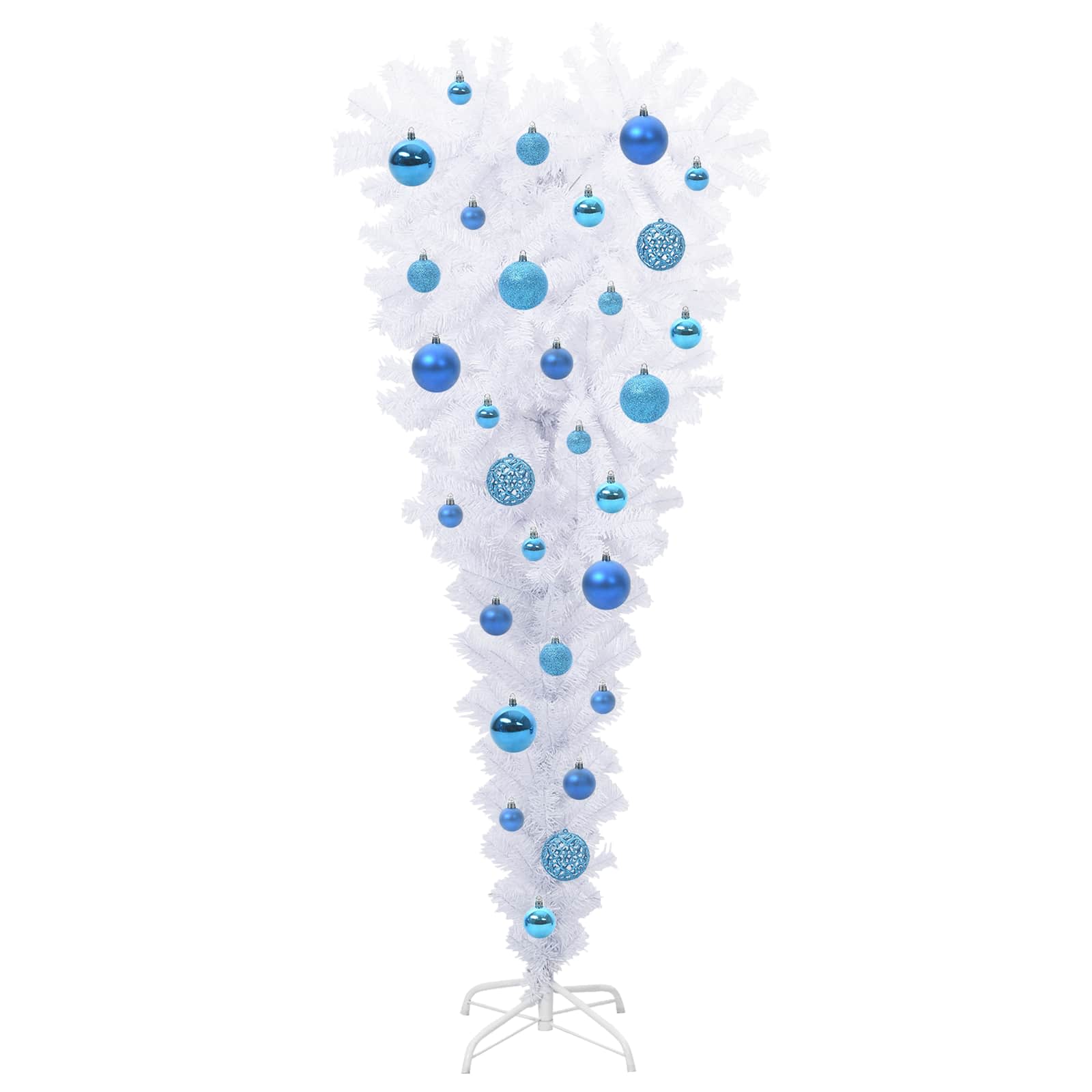 Brad de Crăciun artificial cu 150 LED Alb 120 cm PVC și Oțel GartenMobel Dekor