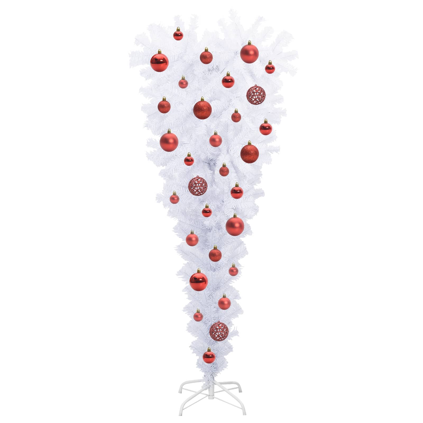 Brad de Crăciun artificial cu 150 LED Alb 120 cm PVC și Oțel GartenMobel Dekor
