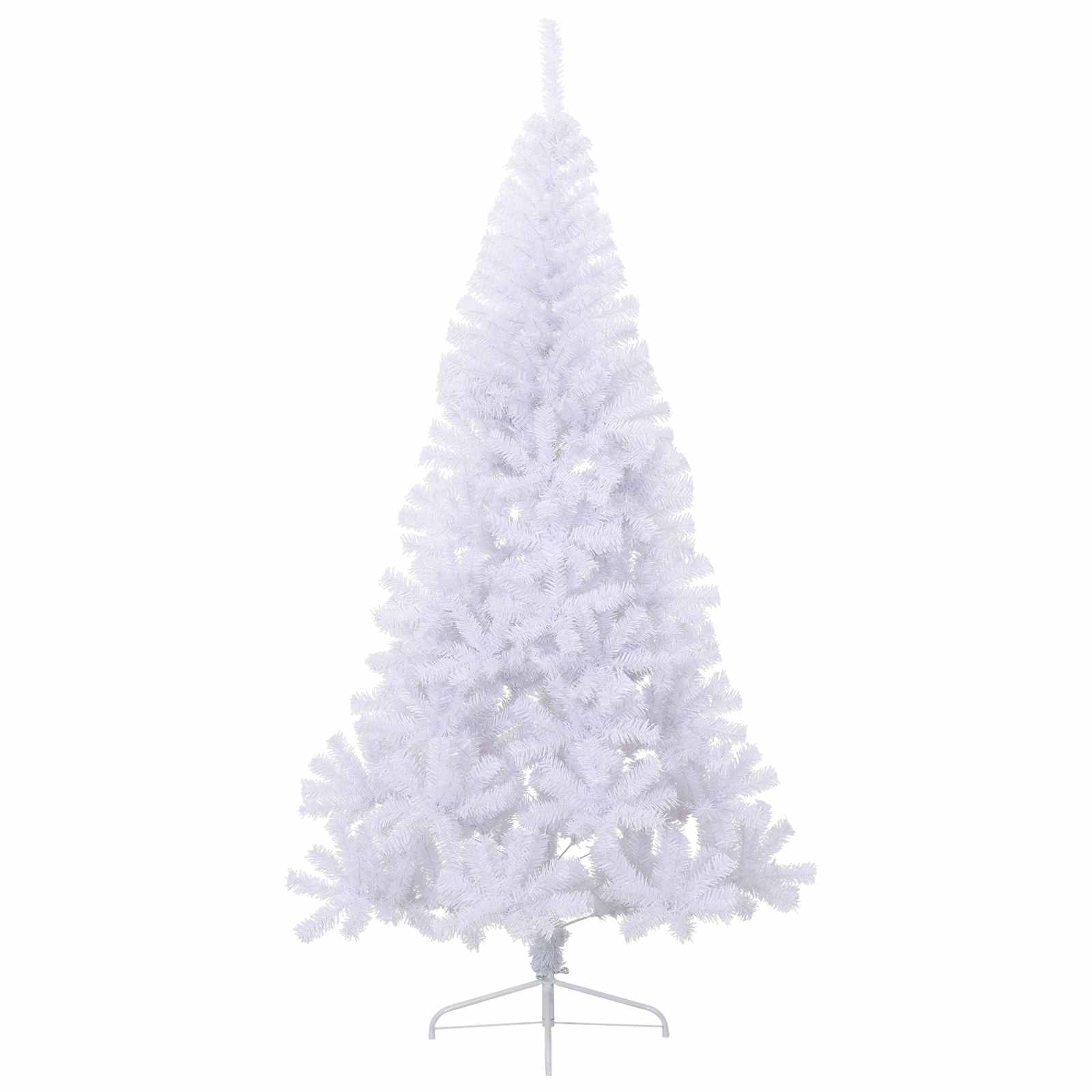 Brad de Crăciun artificial cu 300 LED Alb 210 cm PVC și Oțel GartenMobel Dekor