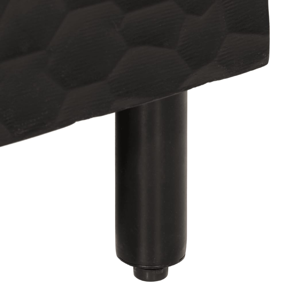 Noptieră, negru, 50x33x60 cm, lemn masiv de mango GartenMobel Dekor