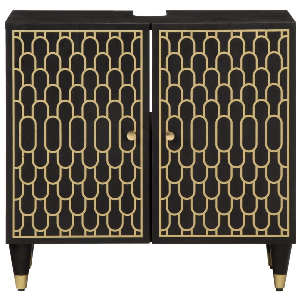 Dulap pentru chiuveta de baie, 62x33x58 cm, lemn masiv de mango GartenMobel Dekor