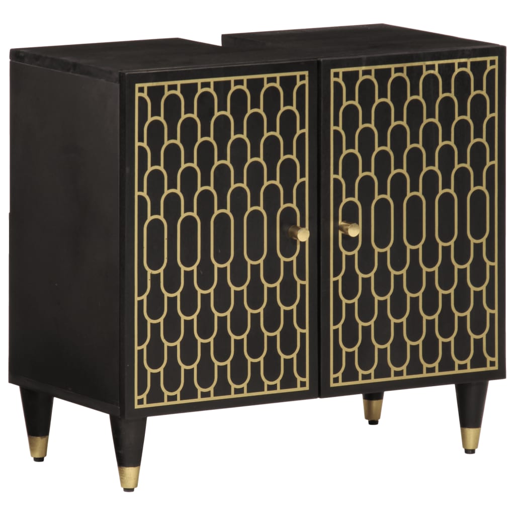 Dulap pentru chiuveta de baie, 62x33x58 cm, lemn masiv de mango GartenMobel Dekor