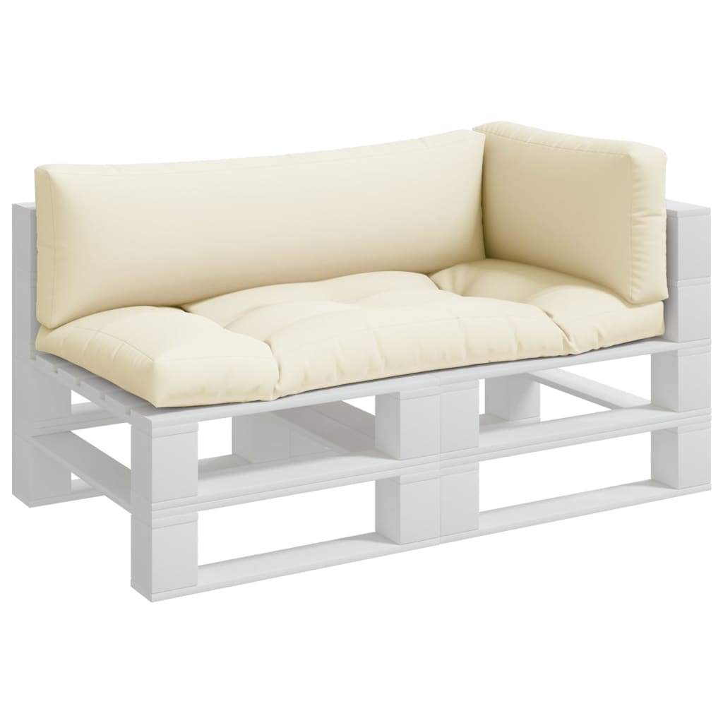 Perne de paleți, 3 buc., crem, material textil GartenMobel Dekor