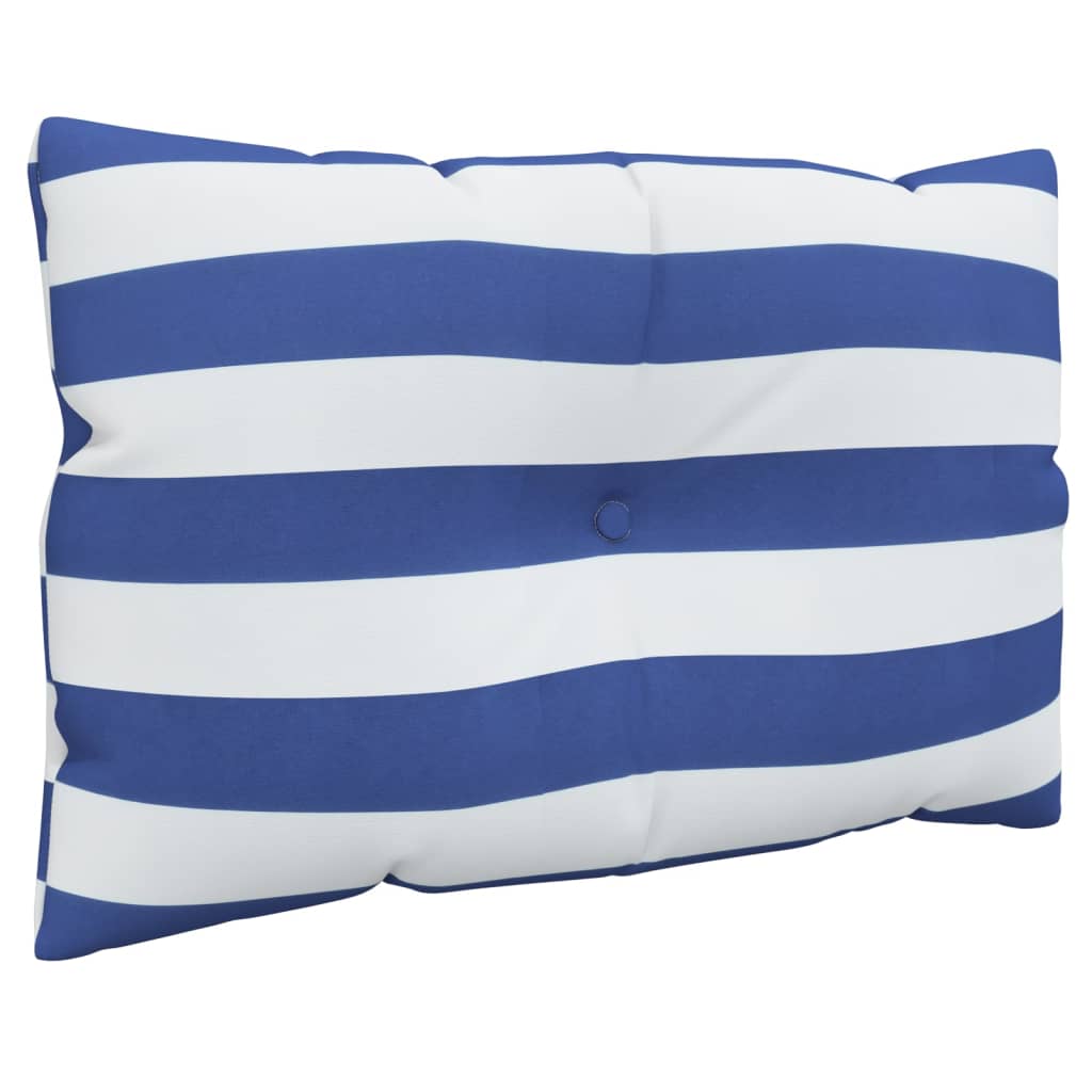 Perne paleți, 3 buc, dungi albastre și albe, țesătură oxford GartenMobel Dekor