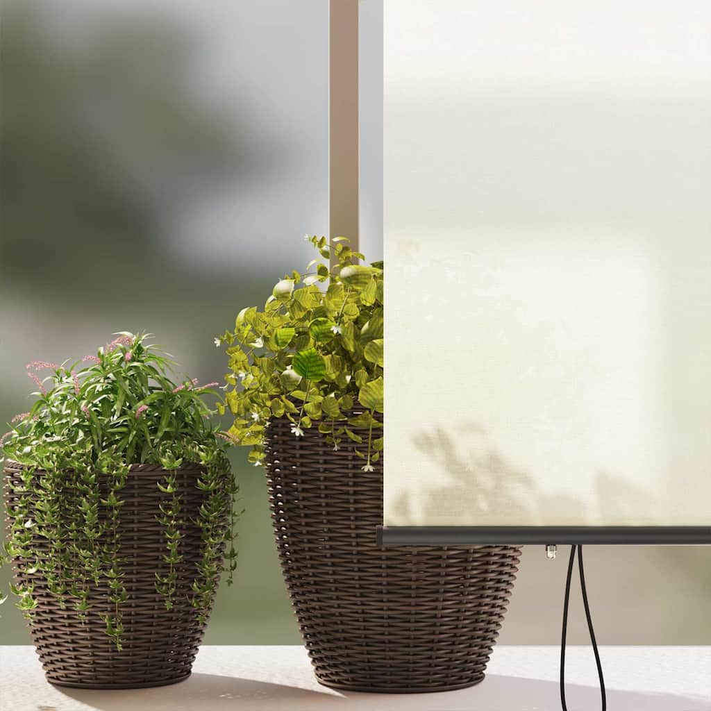 Jaluzea Rulou de Exterior Dungi Crem 200 x 250 cm țesătură GartenMobel Dekor