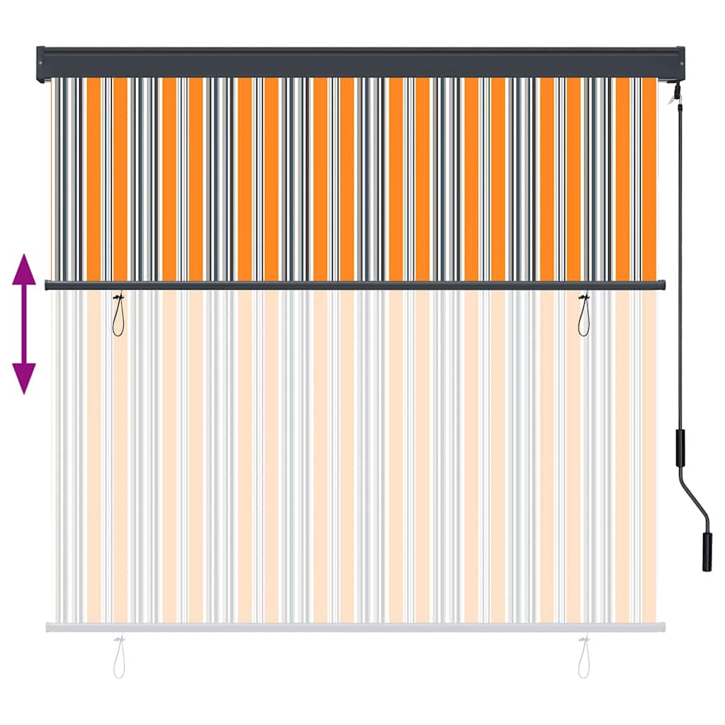 Jaluzea Rulou de Exterior Dungi Galben și albastru 180 x 250 cm GartenMobel Dekor