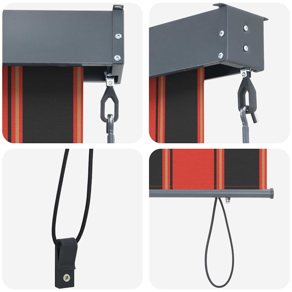 Jaluzea Rulou de Exterior Dungi portocaliu și maro 220 x 250 cm GartenMobel Dekor