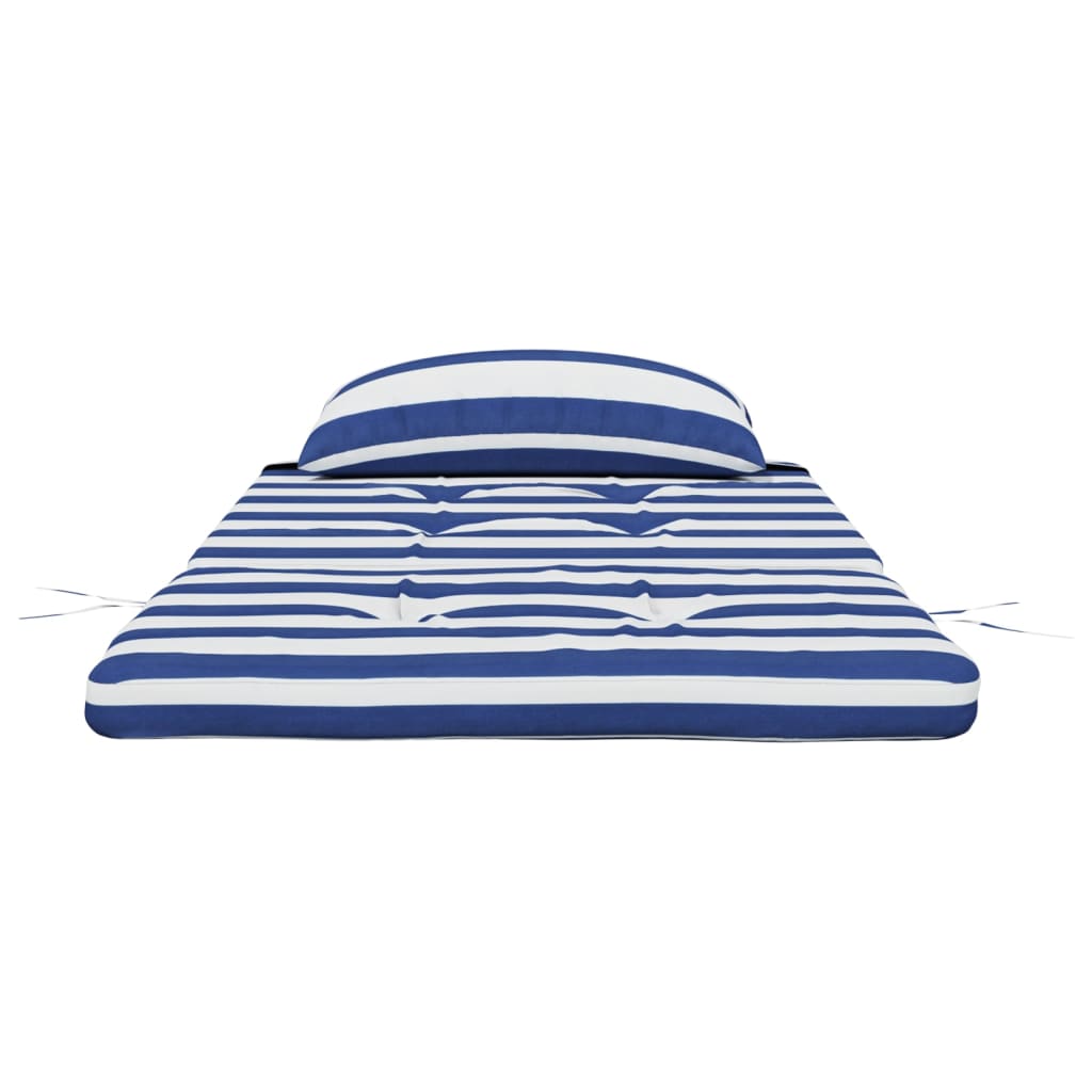 Perne scaun adirondack, 2 buc., dungi, albastru&alb, oxford GartenMobel Dekor