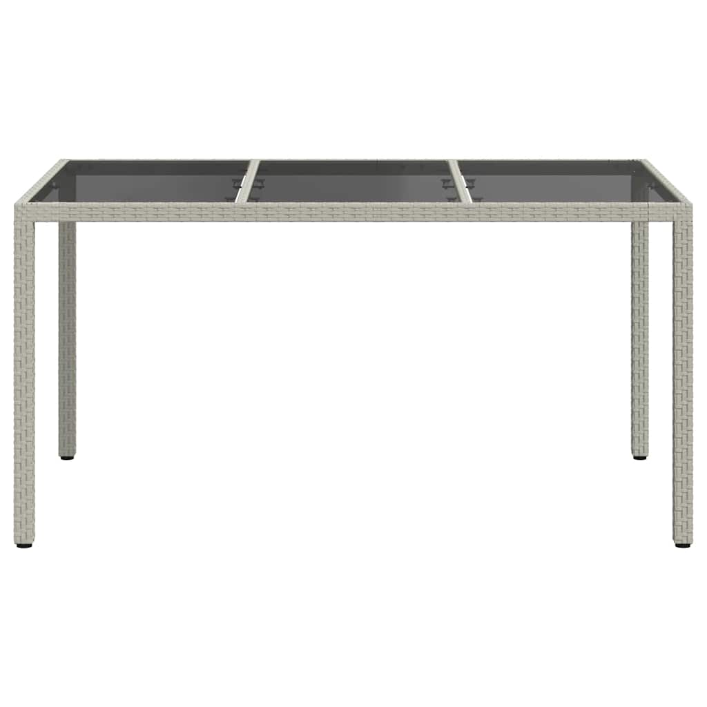 Masă de grădină pentru dining Alb 150 x 90 x 75 cm Rattan poli GartenMobel Dekor