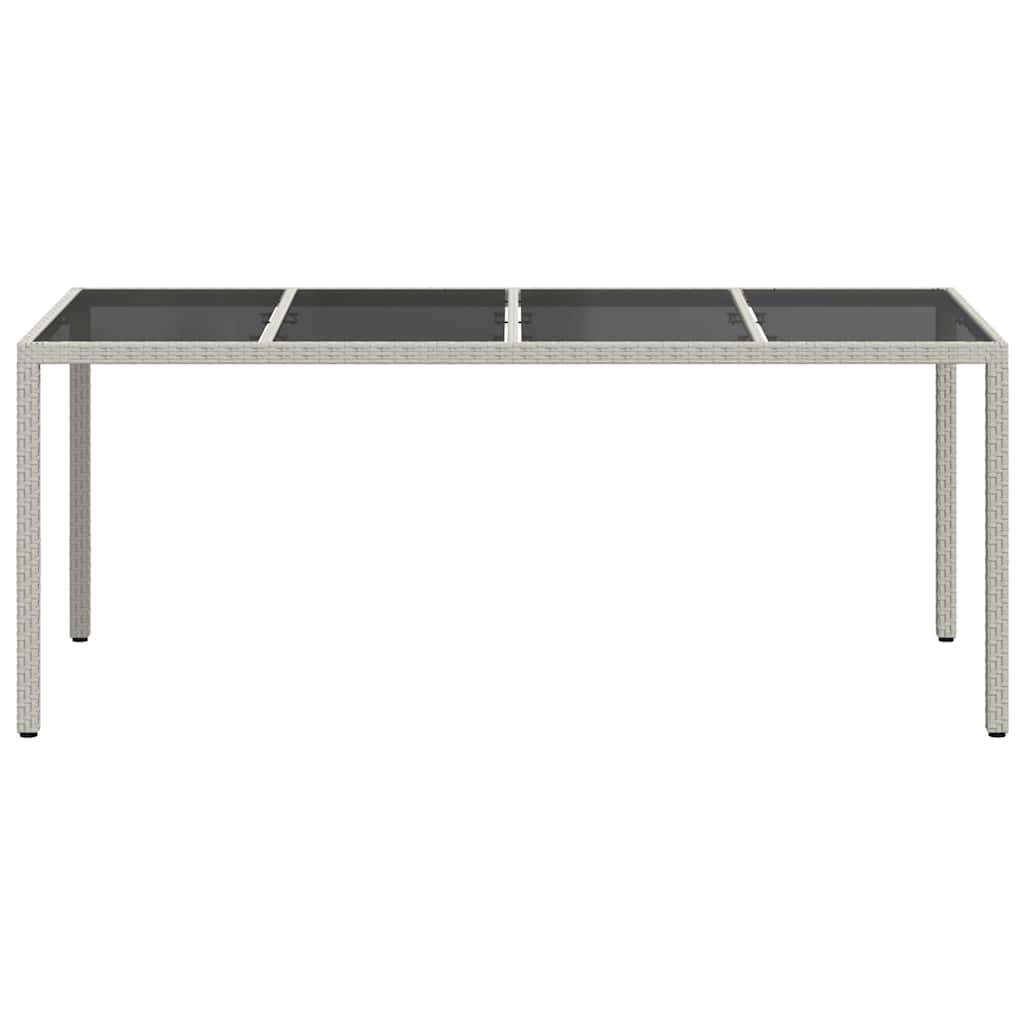 Masă de grădină pentru dining Alb 190 x 90 x 75 cm Rattan poli GartenMobel Dekor