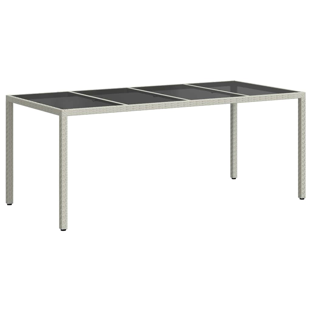 Masă de grădină pentru dining Alb 190 x 90 x 75 cm Rattan poli GartenMobel Dekor