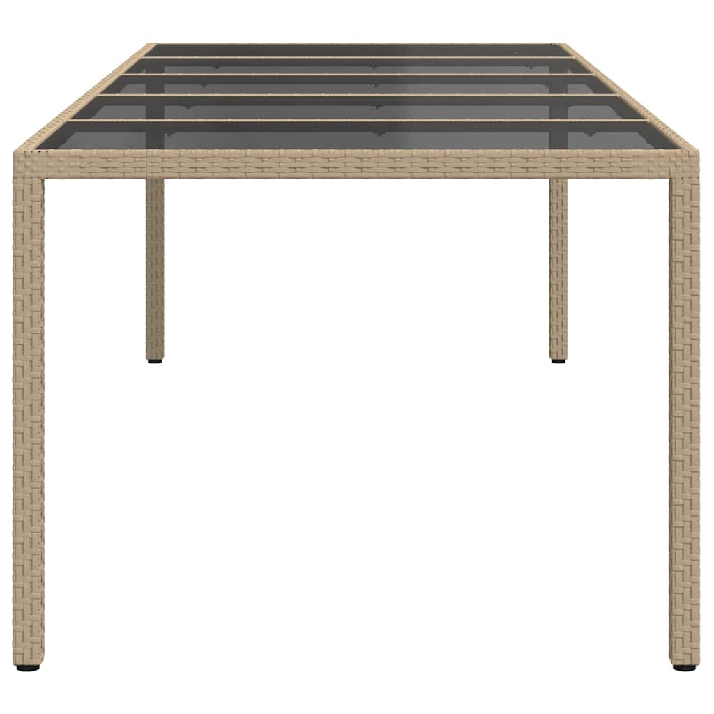 Masă de grădină pentru dining Bej 250 x 100 x 75 cm Rattan poli GartenMobel Dekor