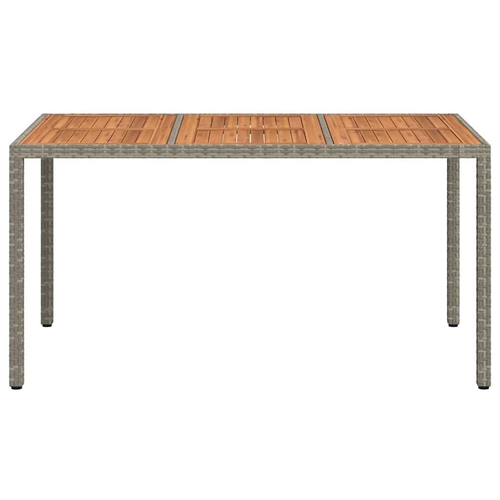 Masă de grădină pentru dining Gri 150 x 90 x 75 cm Rattan poli GartenMobel Dekor