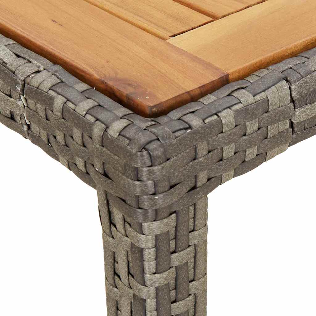 Masă de grădină pentru dining Gri 150 x 90 x 75 cm Rattan poli GartenMobel Dekor