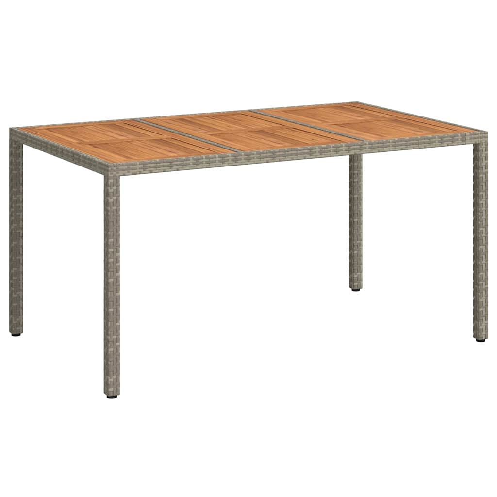 Masă de grădină pentru dining Gri 150 x 90 x 75 cm Rattan poli GartenMobel Dekor