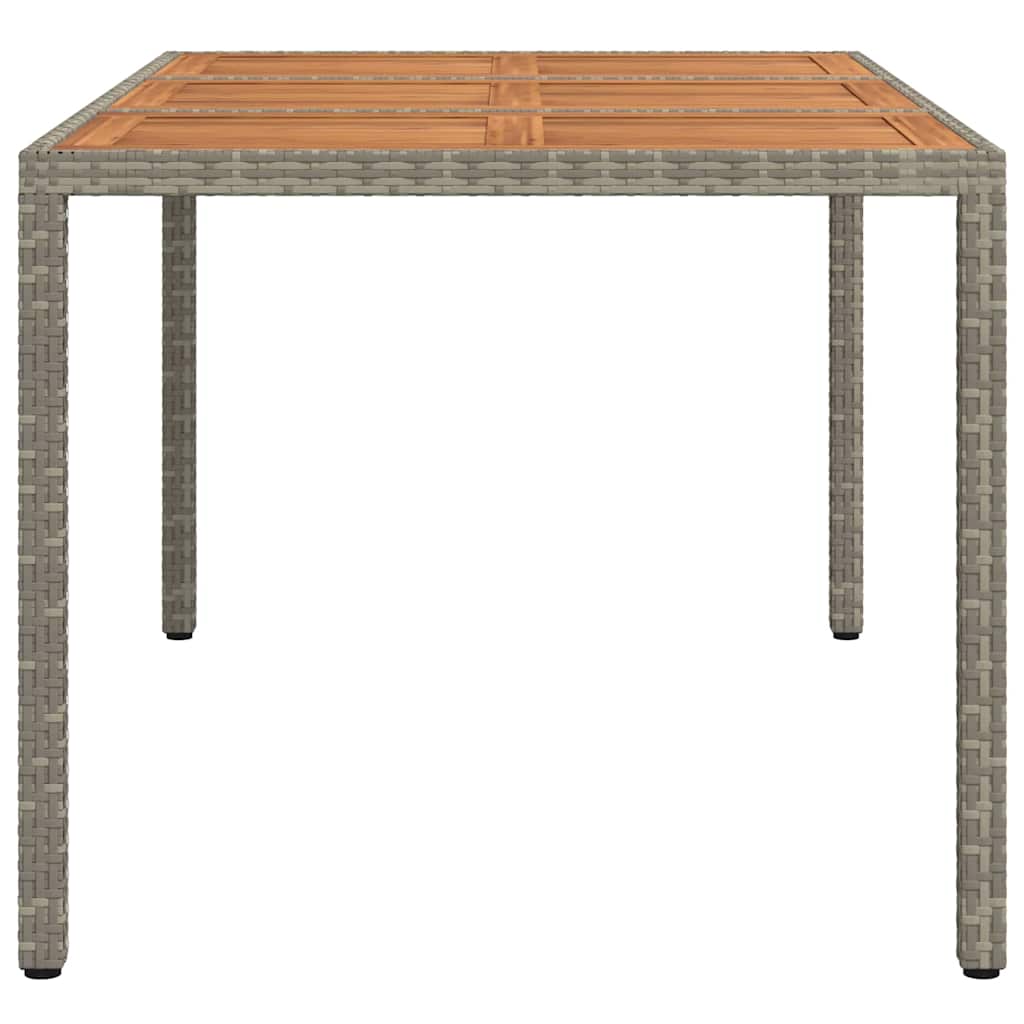 Masă de grădină pentru dining Gri 150 x 90 x 75 cm Rattan poli GartenMobel Dekor