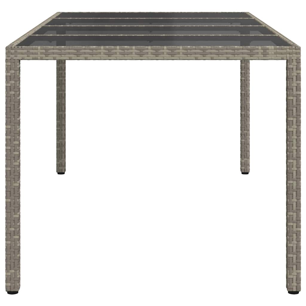 Masă de grădină pentru dining Gri 190 x 90 x 75 cm Rattan poli GartenMobel Dekor