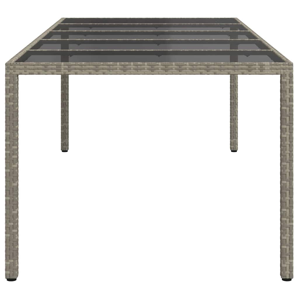 Masă de grădină pentru dining Gri 250 x 100 x 75 cm Rattan poli GartenMobel Dekor