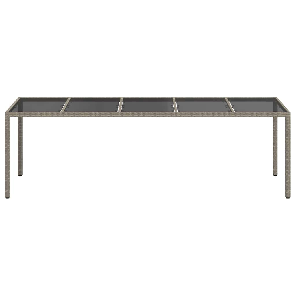 Masă de grădină pentru dining Gri 250 x 100 x 75 cm Rattan poli GartenMobel Dekor