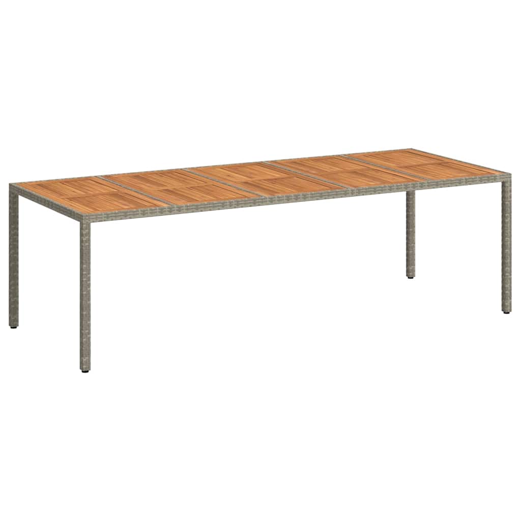 Masă de grădină pentru dining Gri 250 x 100 x 75 cm Rattan poli GartenMobel Dekor