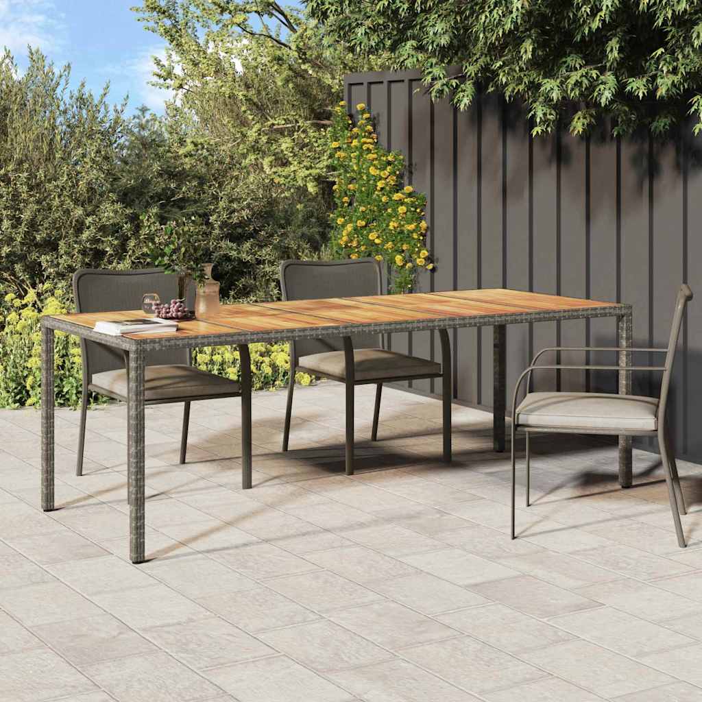 Masă de grădină pentru dining Gri 250 x 100 x 75 cm Rattan poli GartenMobel Dekor