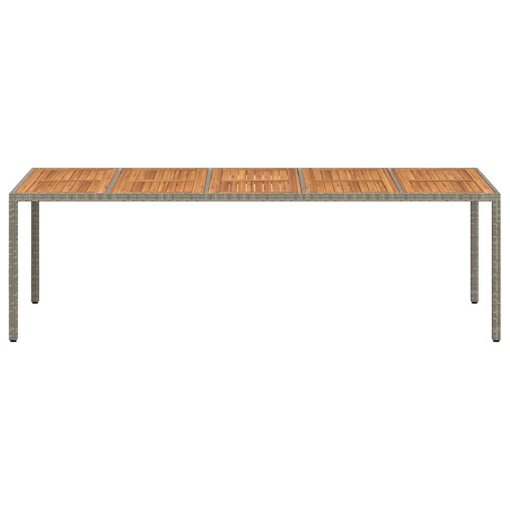 Masă de grădină pentru dining Gri 250 x 100 x 75 cm Rattan poli GartenMobel Dekor