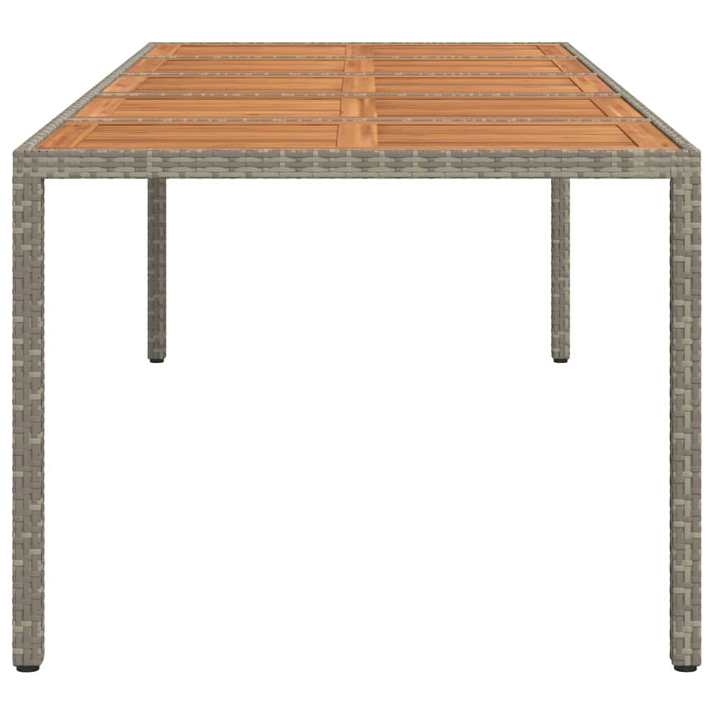 Masă de grădină pentru dining Gri 250 x 100 x 75 cm Rattan poli GartenMobel Dekor