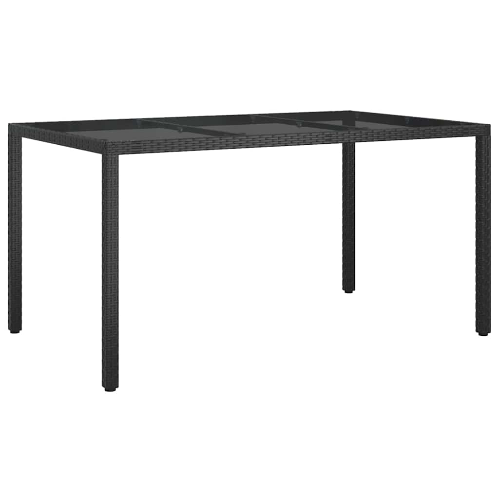 Masă de grădină pentru dining Negru 150 x 90 x 75 cm GartenMobel Dekor