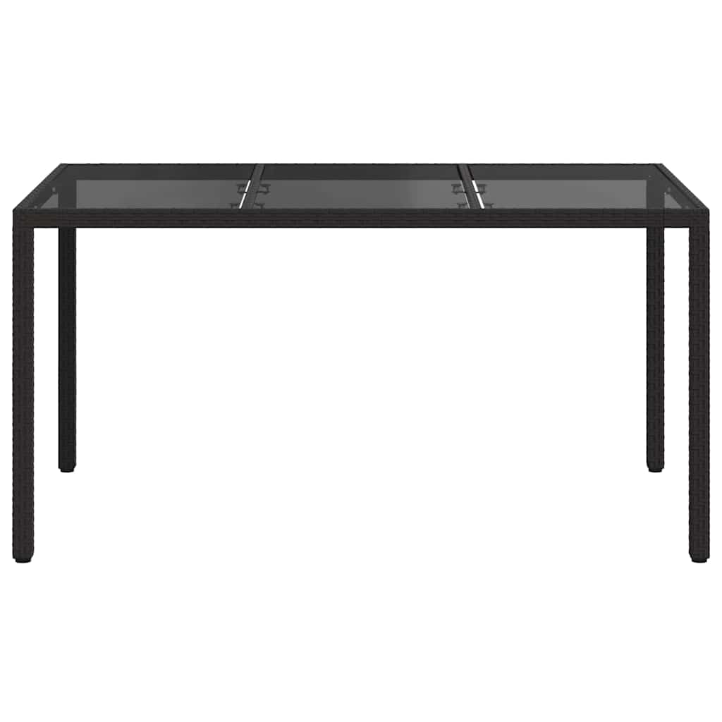 Masă de grădină pentru dining Negru 150 x 90 x 75 cm GartenMobel Dekor