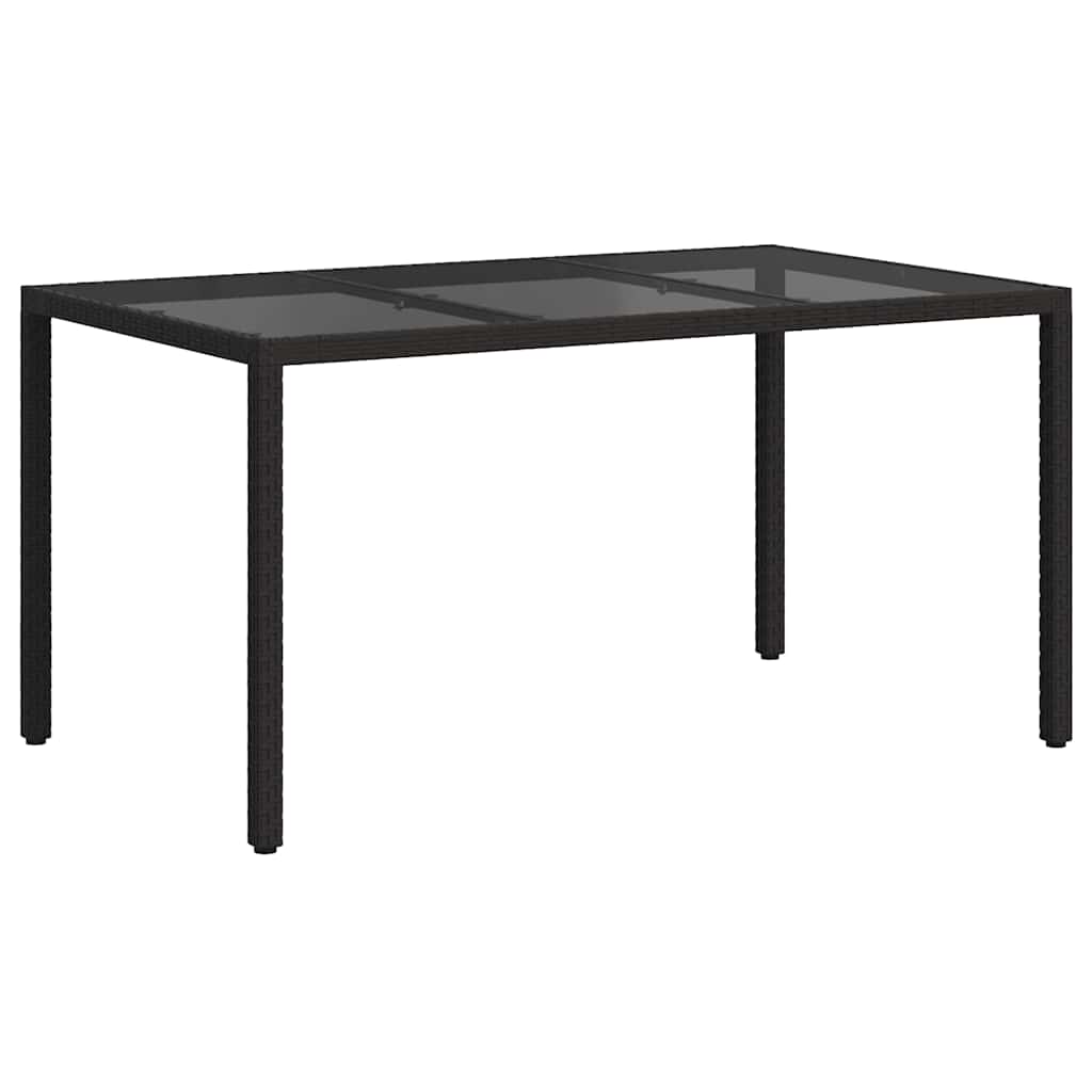 Masă de grădină pentru dining Negru 150 x 90 x 75 cm GartenMobel Dekor