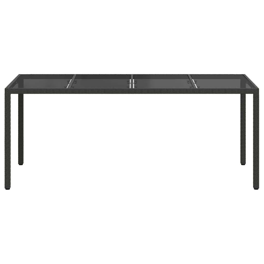 Masă de grădină pentru dining Negru 190 x 90 x 75 cm GartenMobel Dekor