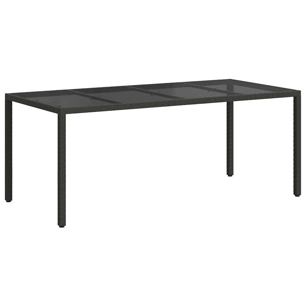 Masă de grădină pentru dining Negru 190 x 90 x 75 cm GartenMobel Dekor