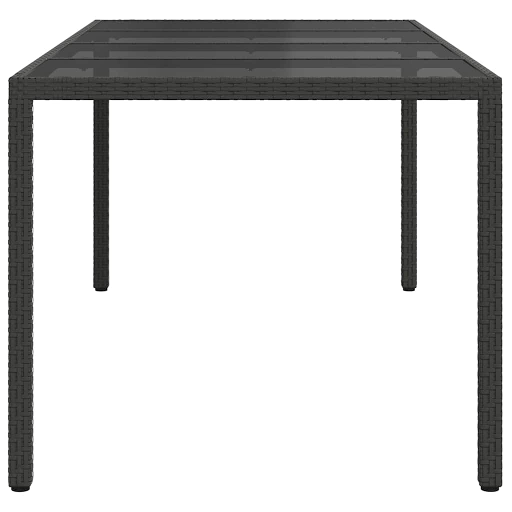 Masă de grădină pentru dining Negru 190 x 90 x 75 cm GartenMobel Dekor