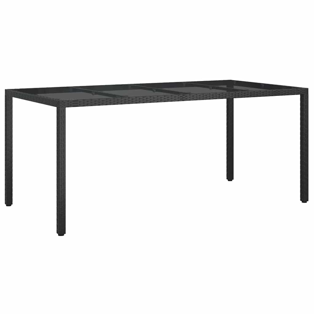 Masă de grădină pentru dining Negru 190 x 90 x 75 cm GartenMobel Dekor