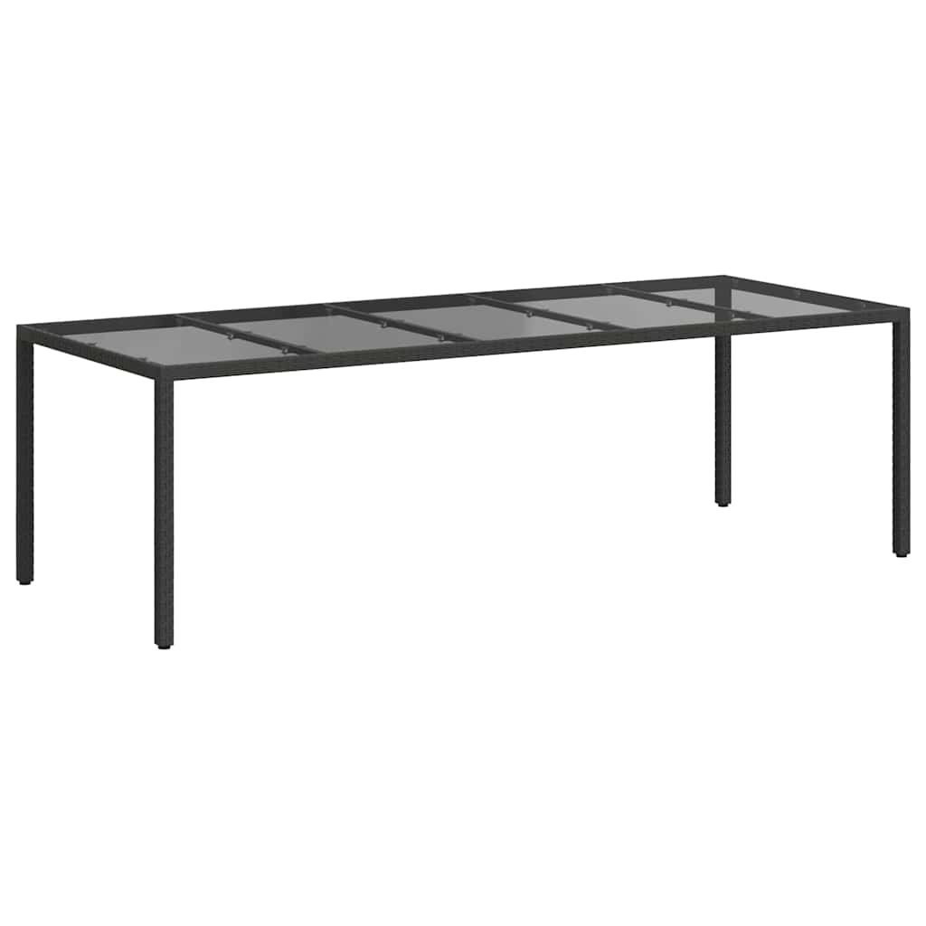Masă de grădină pentru dining Negru pur 250 x 100 x 75 cm GartenMobel Dekor