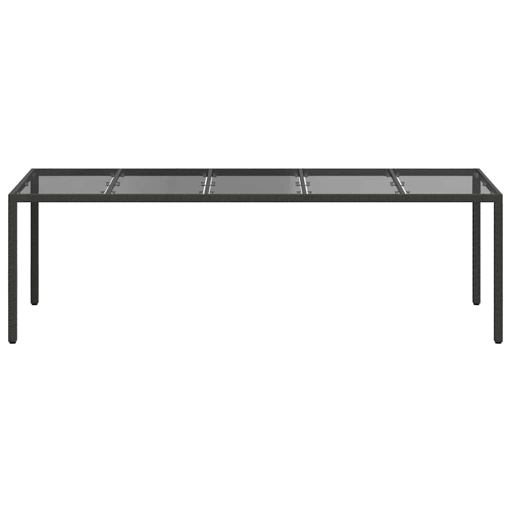 Masă de grădină pentru dining Negru pur 250 x 100 x 75 cm GartenMobel Dekor