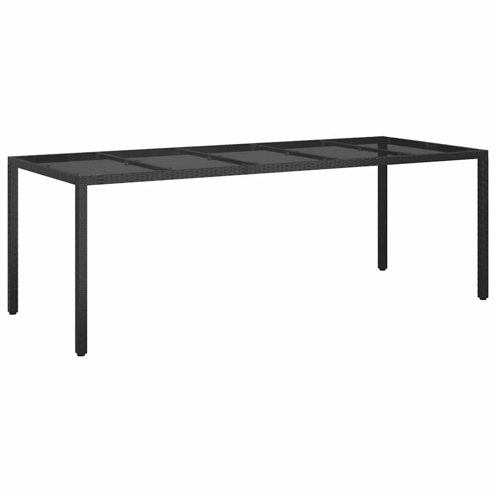 Masă de grădină pentru dining Negru pur 250 x 100 x 75 cm GartenMobel Dekor