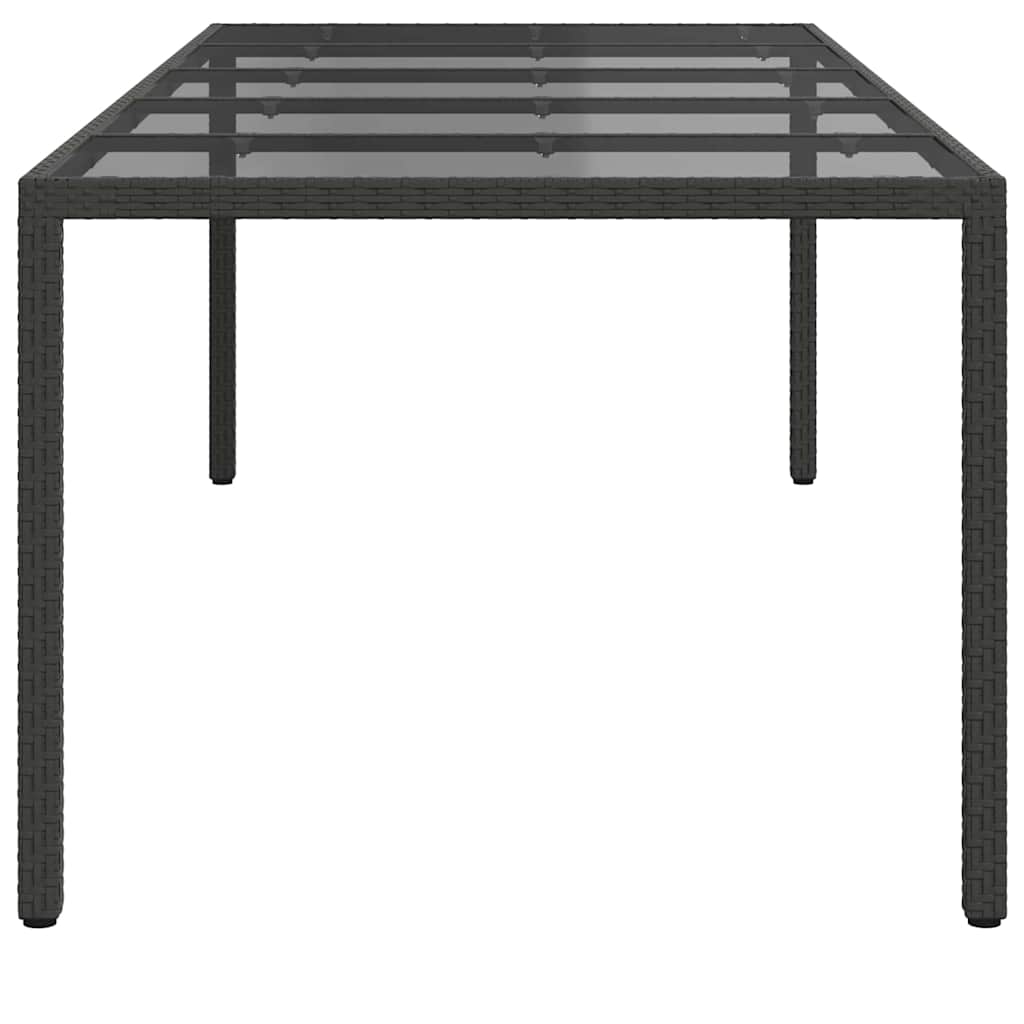 Masă de grădină pentru dining Negru pur 250 x 100 x 75 cm GartenMobel Dekor