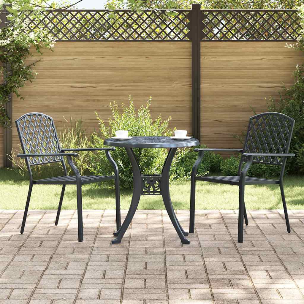 Scaun 2 pcs Antracit 56 x 65 x 89cm Oțel GartenMobel Dekor