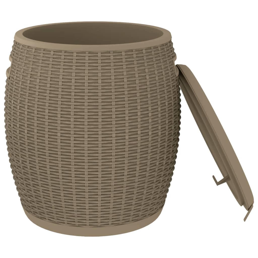 Cutie depozitare de grădină 4 în 1, maro deschis, polipropilenă GartenMobel Dekor