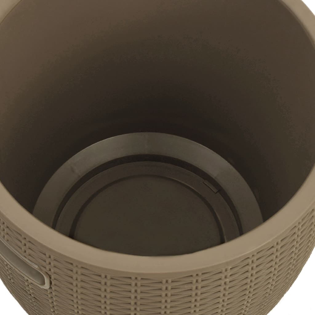 Cutie depozitare de grădină 4 în 1, maro deschis, polipropilenă GartenMobel Dekor