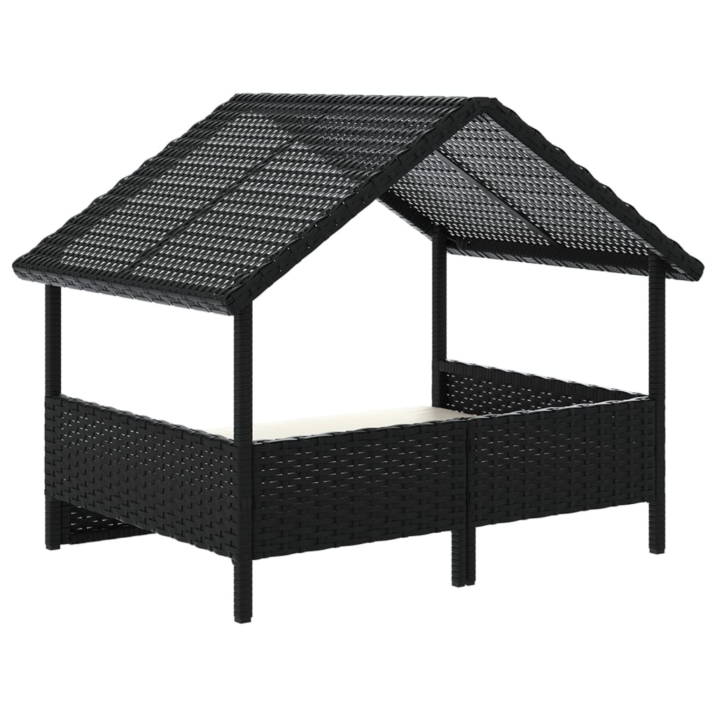 Casă pentru câini cu pernă, poliratan GartenMobel Dekor