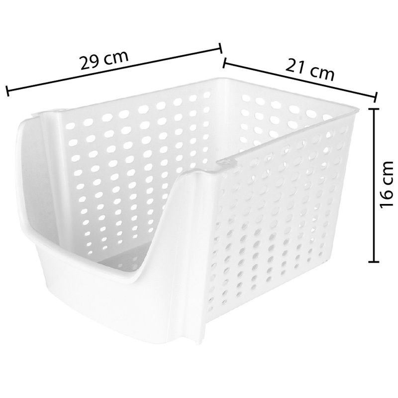 Coșul alb pentru depozitarea legumelor și fructelor 29×21×16 cm Handy KitchenServ